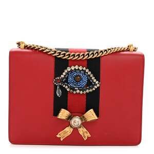 Gucci Calfskin Web Medium Peony Chain #231456G11B